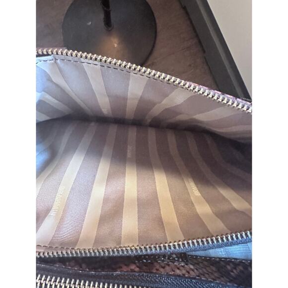 NWOT BRAHMIN SNAKESKIN EMBOSSED LEATHER 2 WAY HANDBAG - Picture 5 of 13